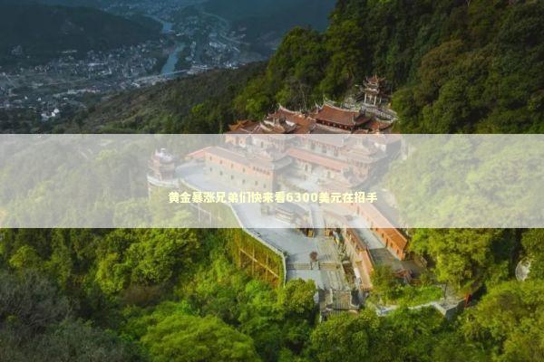 黄金暴涨兄弟们快来看6300美元在招手