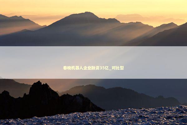 春晚机器人企业融资35亿_对比型