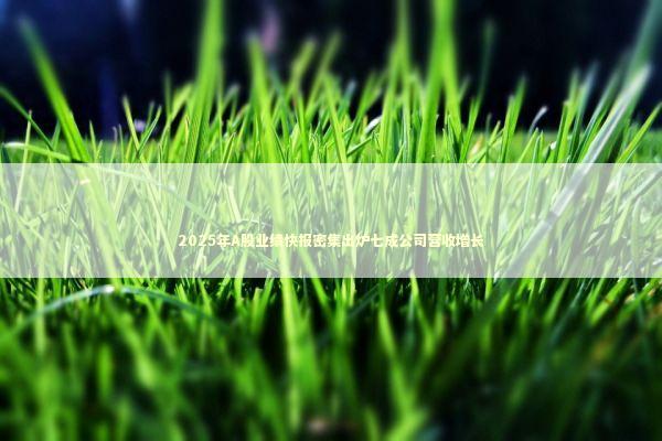 2025年A股业绩快报密集出炉七成公司营收增长