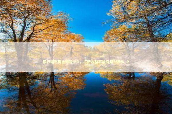 银行理财掘金港股IPO，打新收益率最高超165%_2