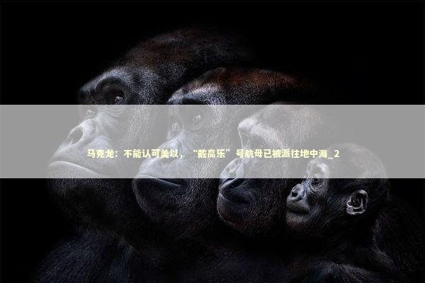 马克龙：不能认可美以，“戴高乐”号航母已被派往地中海_2